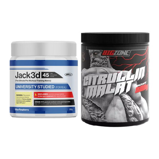 Trainings-Set: USP Labs Jack3d 45 Serv. + Big Zone Citrullin Malat – alle enthaltenen Artikel