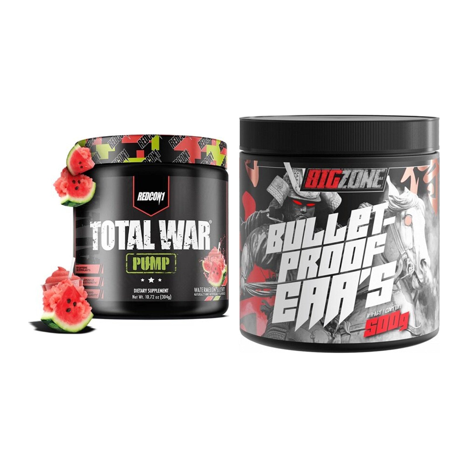 Trainings-Set: Redcon1 Total War PUMP + Big Zone Bulletproof EAA's – alle enthaltenen Artikel