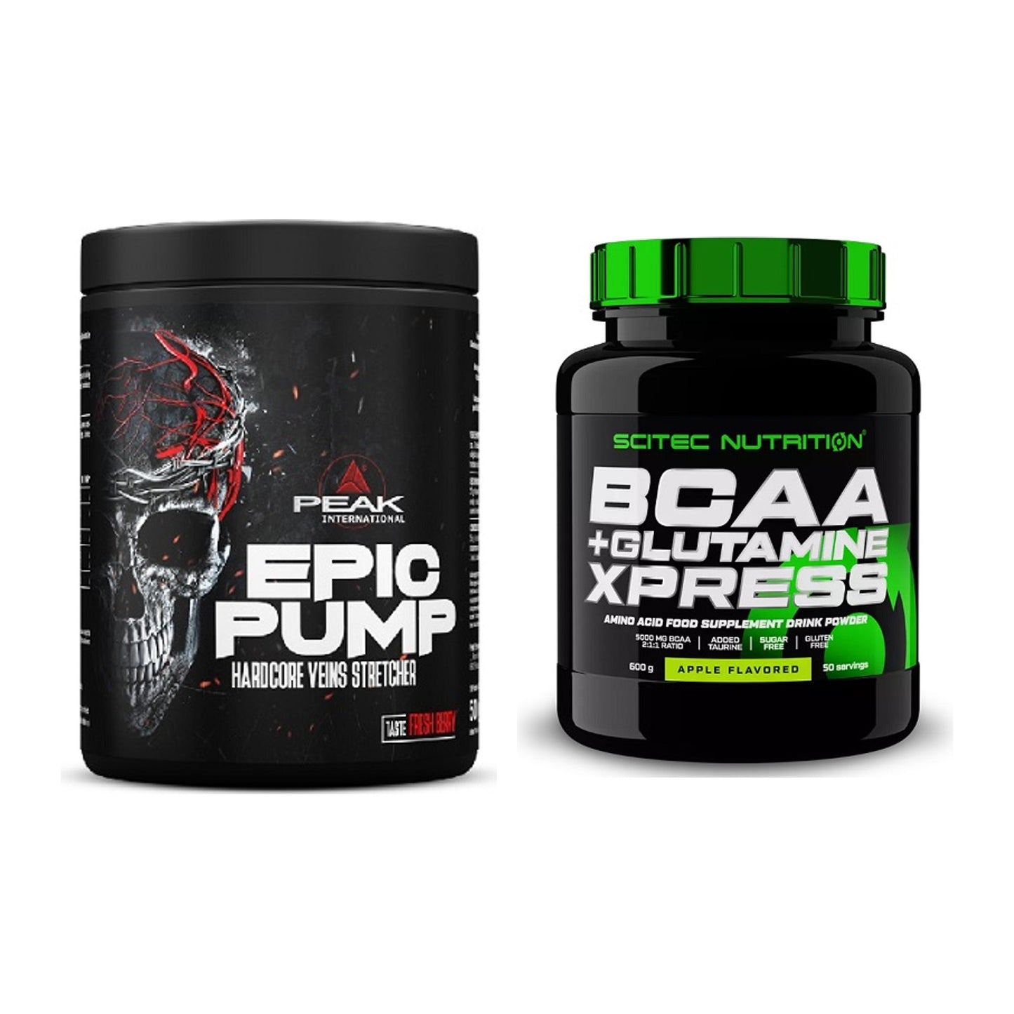 Trainings-Set: Peak EPIC Pump + Scitec BCAA+ Glutamine Xpress – alle enthaltenen Artikel