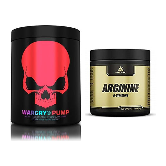 Trainings-Set: Genius Nutrition Warcry PUMP + Peak Arginin – alle enthaltenen Artikel