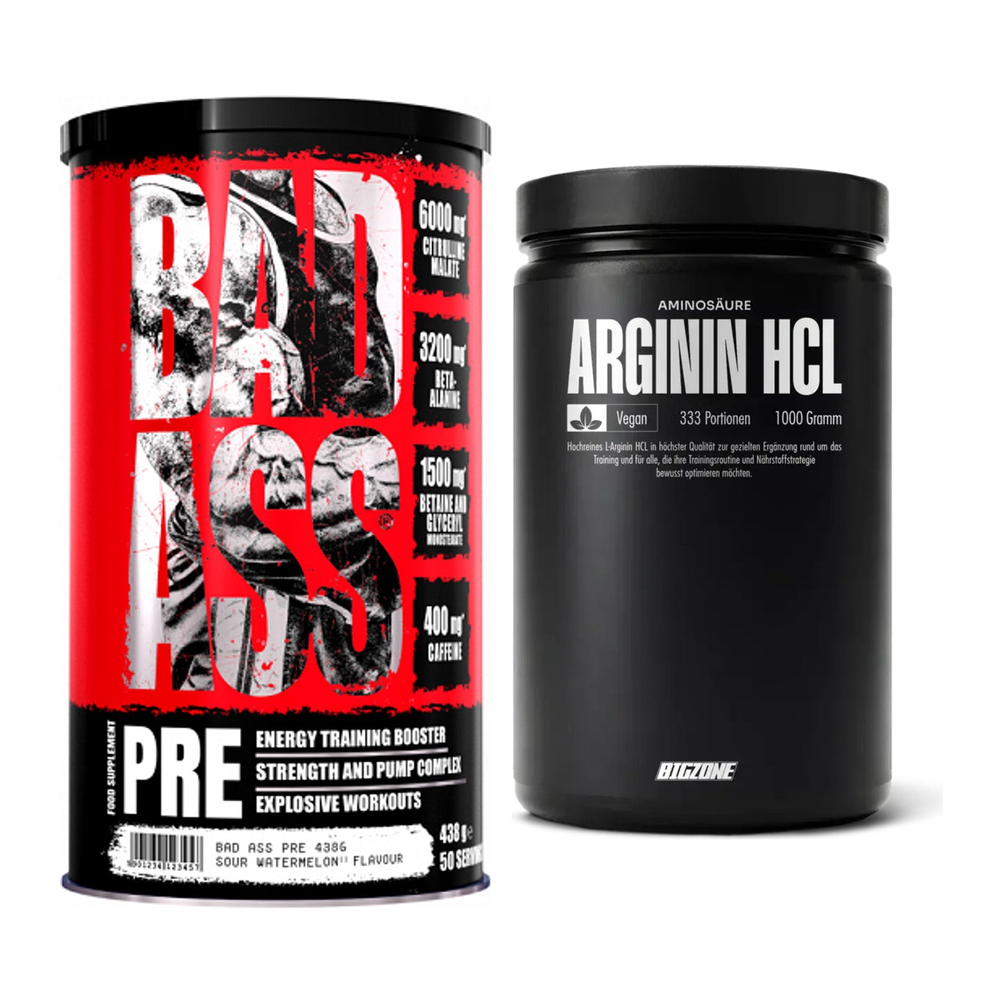 Trainings-Set: BAD ASS Pre + Big Zone L-Arginin – alle enthaltenen Artikel