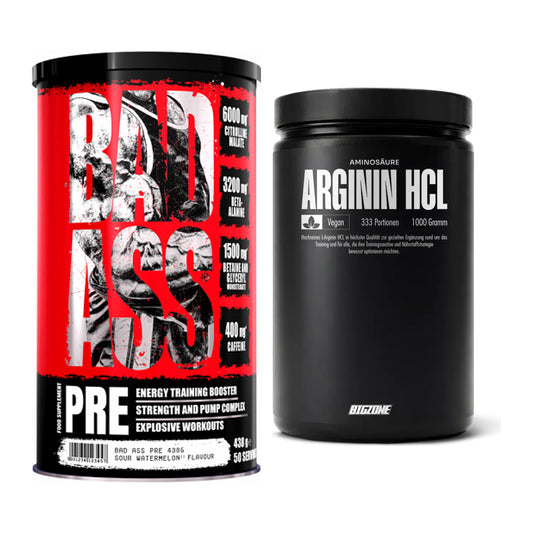 Trainings-Set: BAD ASS Pre + Big Zone L-Arginin – alle enthaltenen Artikel