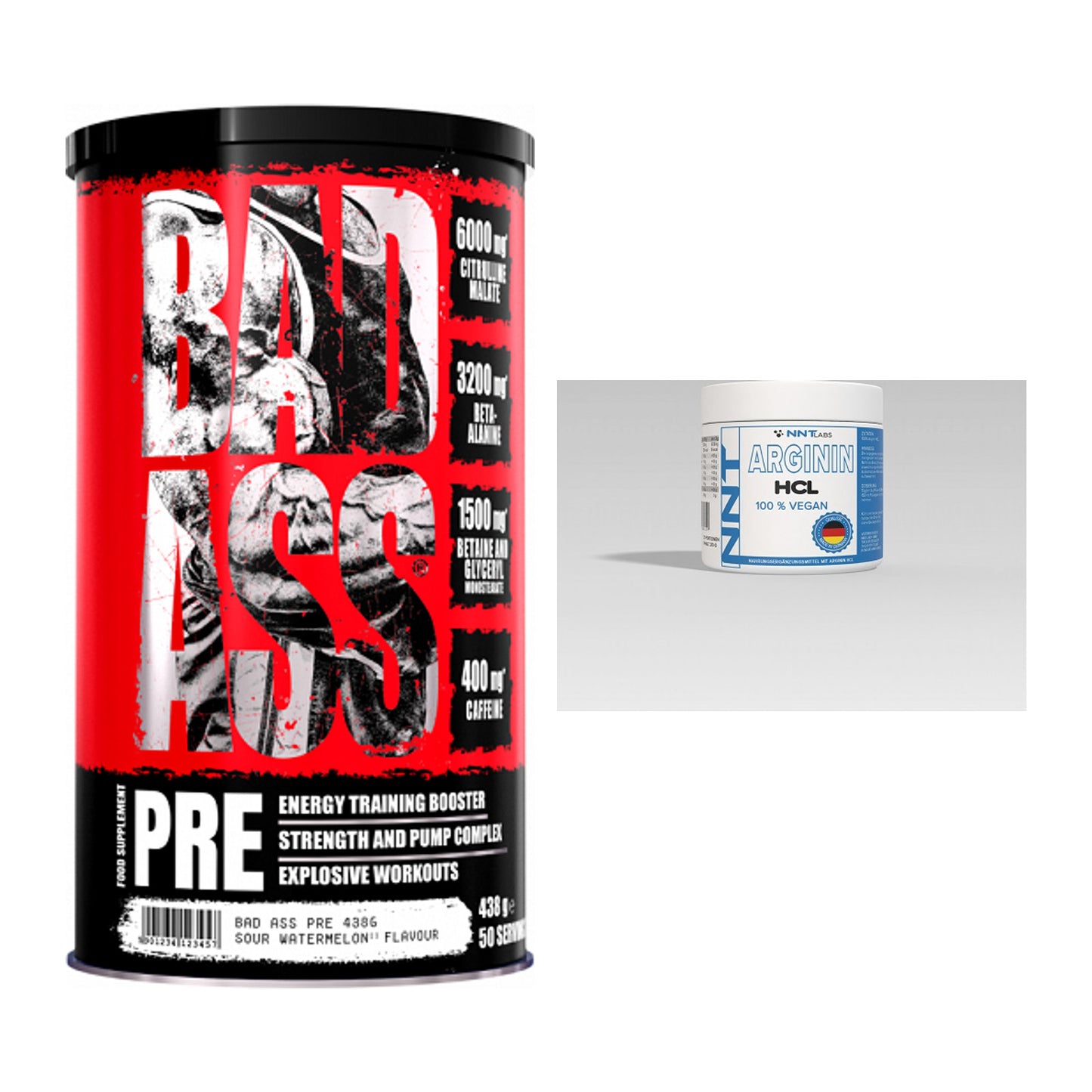 Trainings-Set: BAD ASS Pre + NNT Arginin – alle enthaltenen Artikel