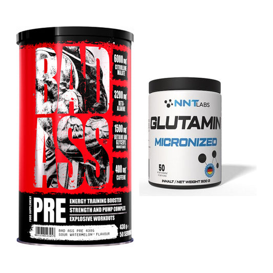 Trainings-Set: BAD ASS Pre + NNT Glutamin – alle enthaltenen Artikel