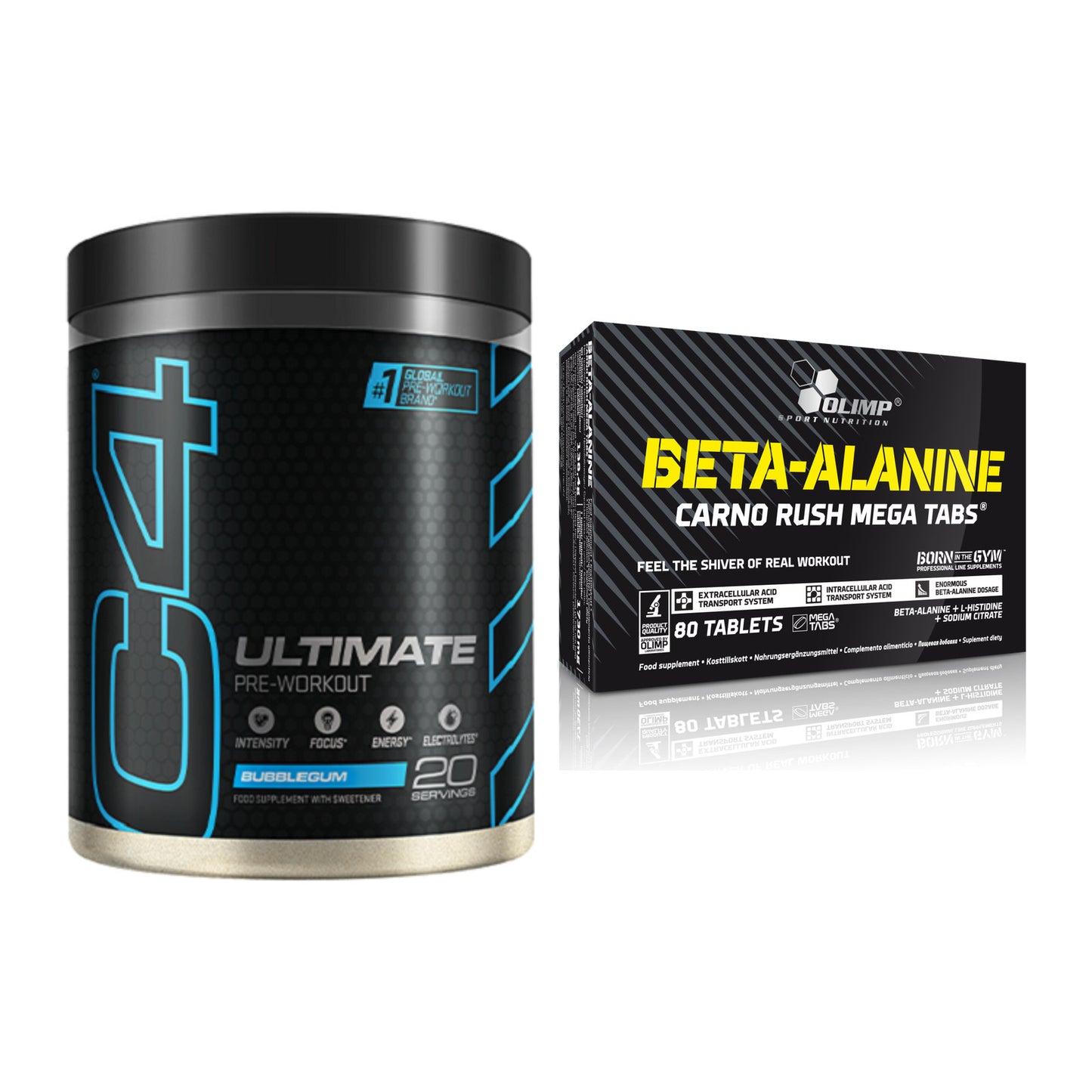 Trainings-Set: Cellucor C4 ULTIMATE 20 + Olimp Beta-Alanin Carno – alle enthaltenen Artikel