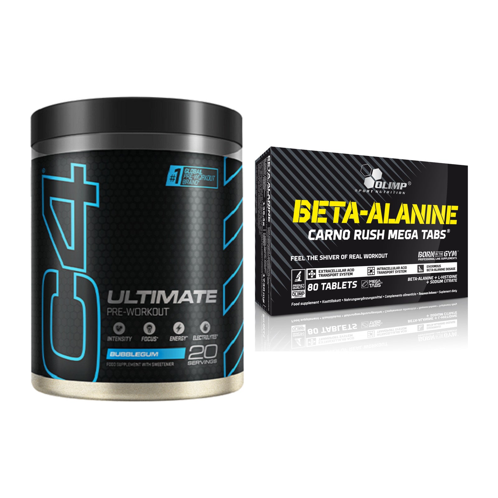 Trainings-Set: Cellucor C4 ULTIMATE 20 + Olimp Beta-Alanin Carno – alle enthaltenen Artikel