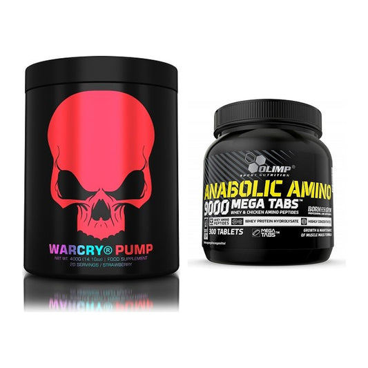 Trainings-Set: Genius Nutrition Warcry + Olimp Anabolic Amino 9000 – alle enthaltenen Artikel