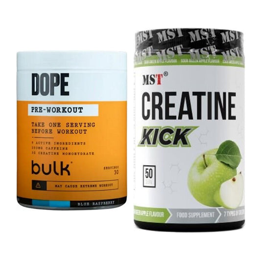 Trainings-Set: Bulk Dope Pre-Workout 30 Serv. + MST Creatine Kick – alle enthaltenen Artikel