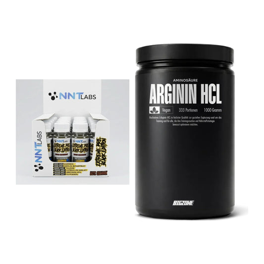 Trainings-Set: NNT Extreme Black Edition Shot + Big Zone L-Arginin – alle enthaltenen Artikel