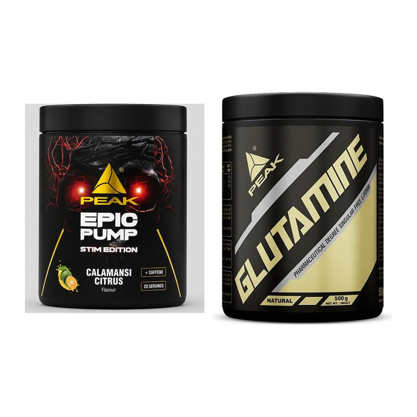 Trainings-Set: Peak Epic Pump Stim Edition + Peak Glutamin – alle enthaltenen Artikel
