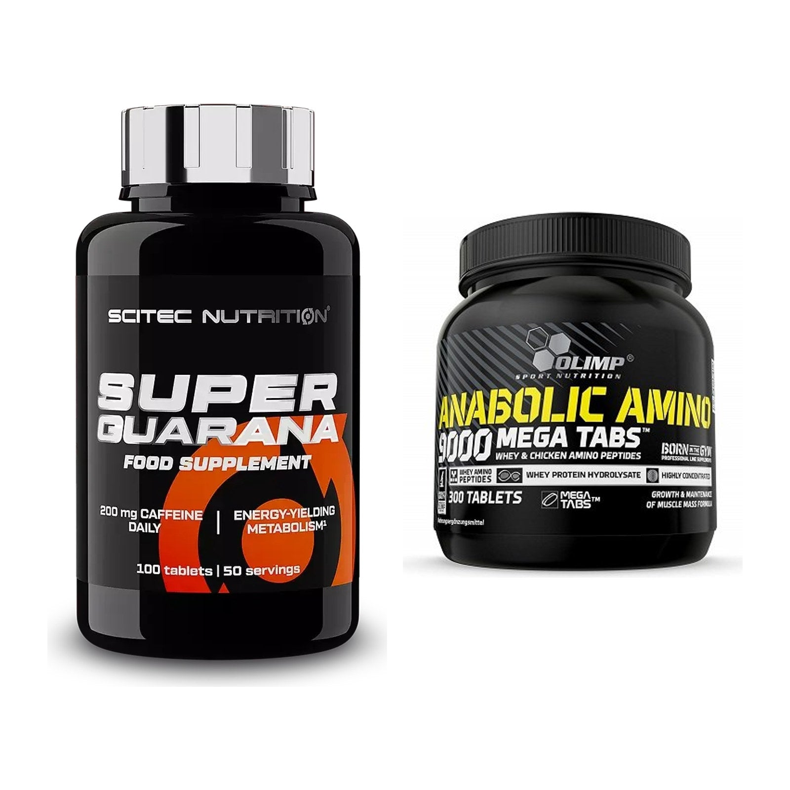Trainings-Set: Scitec Super Guarana 100 + Olimp Anabolic Amino 9000 – alle enthaltenen Artikel