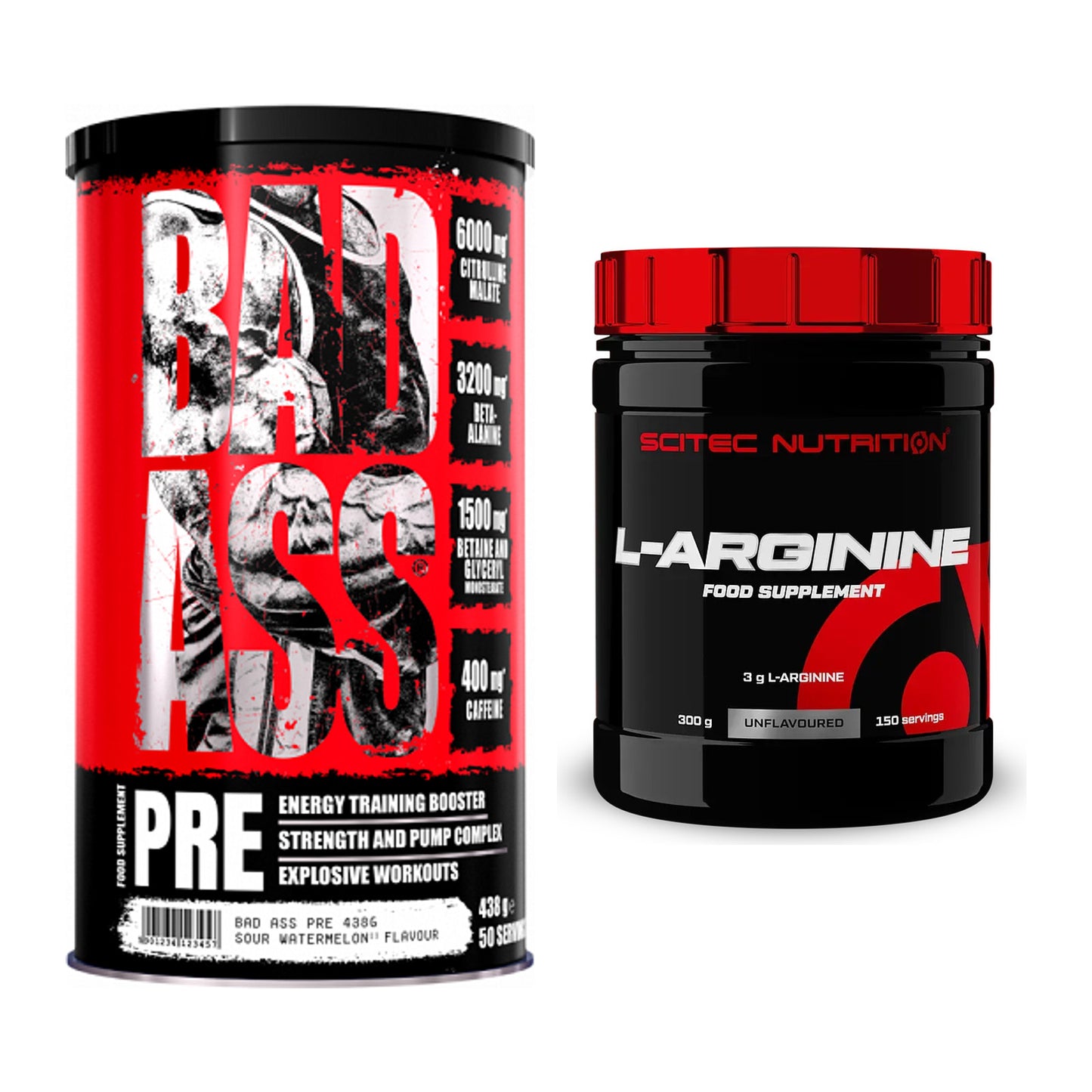 Trainings-Set: BAD ASS Pre + Scitec Arginin – alle enthaltenen Artikel