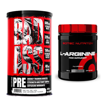 Trainings-Set: BAD ASS Pre + Scitec Arginin – alle enthaltenen Artikel