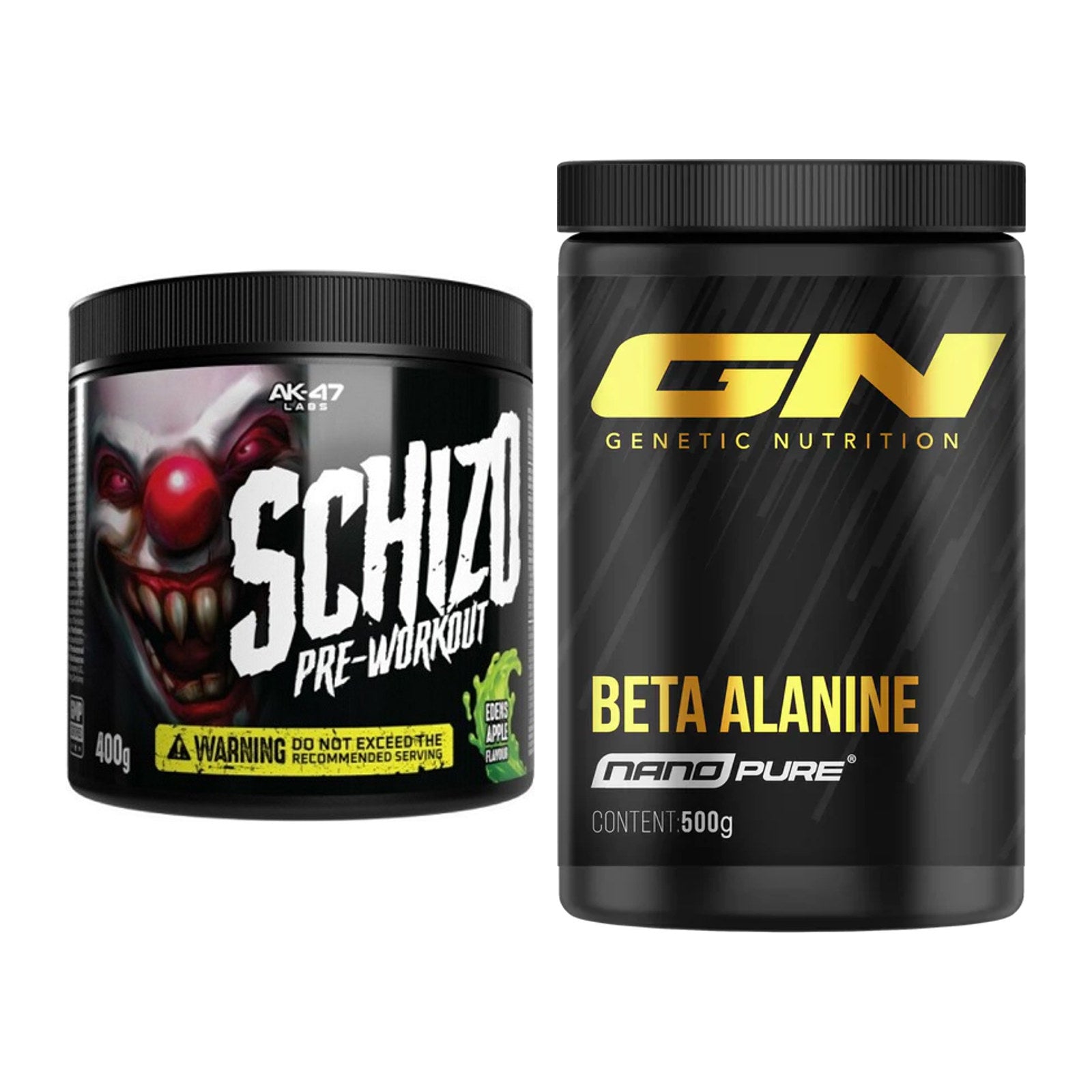 Trainings-Set: AK47 Labs Schizo Pre-Workout + GN Nano Beta Alanine – alle enthaltenen Artikel