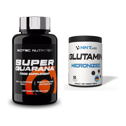 Trainings-Set: Scitec Super Guarana 100 Tabl. + NNT Glutamin – alle enthaltenen Artikel
