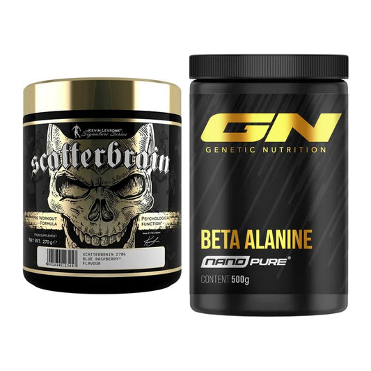 Set da allenamento: Kevin Levrone Scatterbrain + GN Nano Beta Alanine - tutti gli articoli inclusi