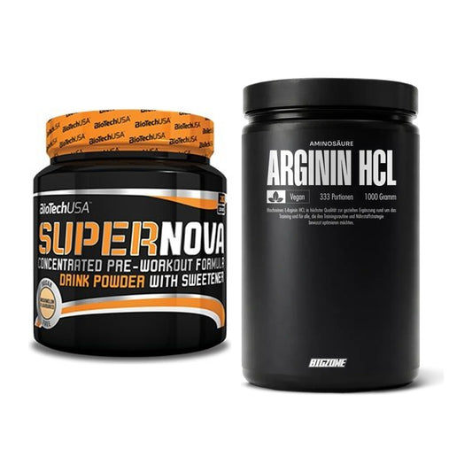 Trainings-Set: BioTech Supernova + Big Zone L-Arginin – alle enthaltenen Artikel