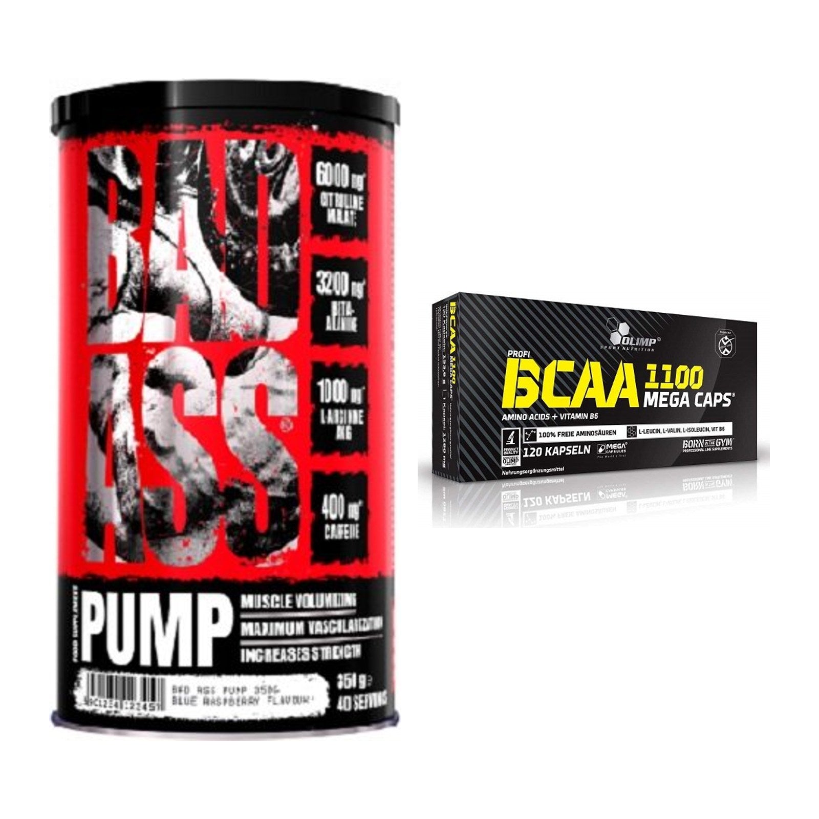 Trainings-Set: BAD ASS Pump + Olimp BCAA Mega Caps – alle enthaltenen Artikel