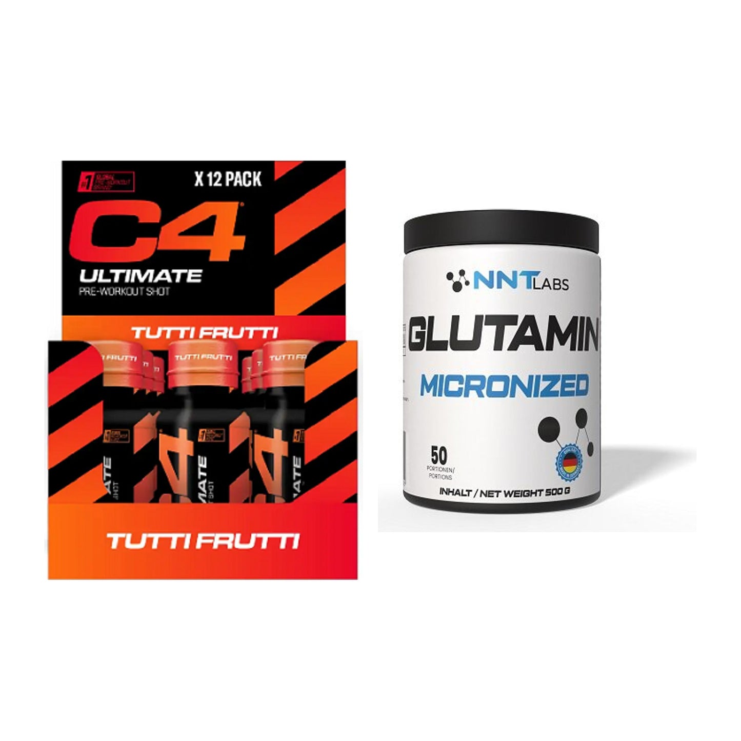 Trainings-Set: Cellucor C4 Ultimate Pre-Workout + NNT Glutamin – alle enthaltenen Artikel