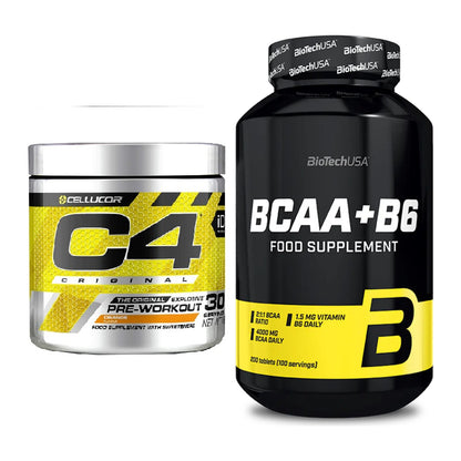 Trainings-Set: Cellucor C4 Original 30Serv. + BioTech BCAA+B6 200 Tabl – alle enthaltenen Artikel