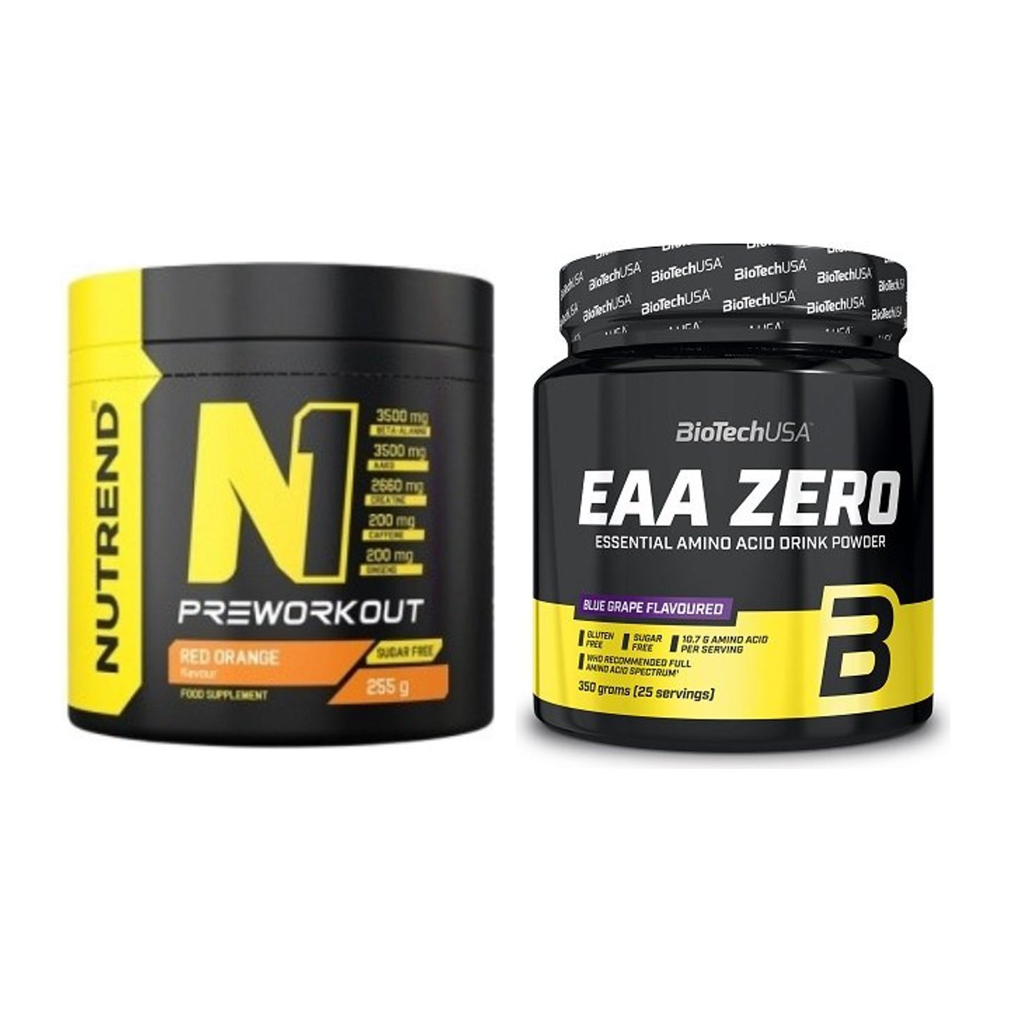 Trainings-Set: Nutrend N1 Preworkout 255g NEU + BioTech EAA Zero – alle enthaltenen Artikel