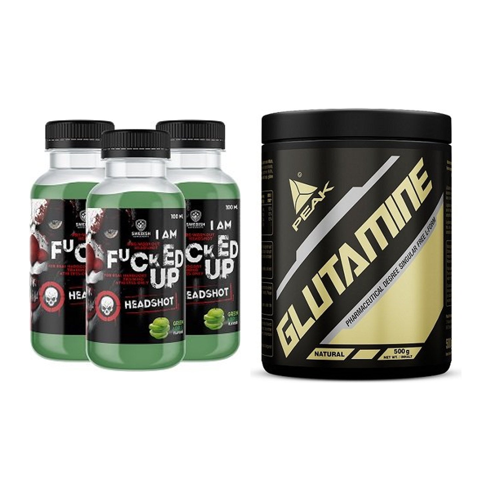 Trainings-Set: Swedish Supplements Fucked Up + Peak Glutamin – alle enthaltenen Artikel