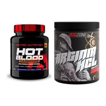 Trainings-Set: Scitec Hot Blood Hardcore + Big Zone Arginine HCl – alle enthaltenen Artikel
