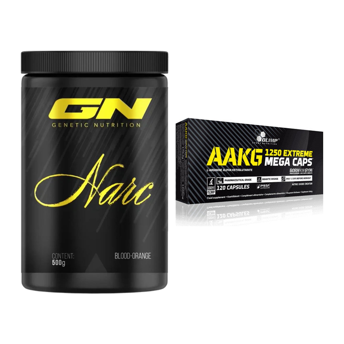 Trainings-Set: GN Narc + Olimp AAKG Extreme Mega Caps – alle enthaltenen Artikel