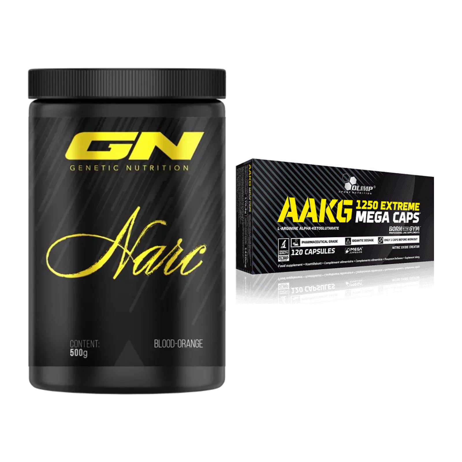 Trainings-Set: GN Narc + Olimp AAKG Extreme Mega Caps – alle enthaltenen Artikel