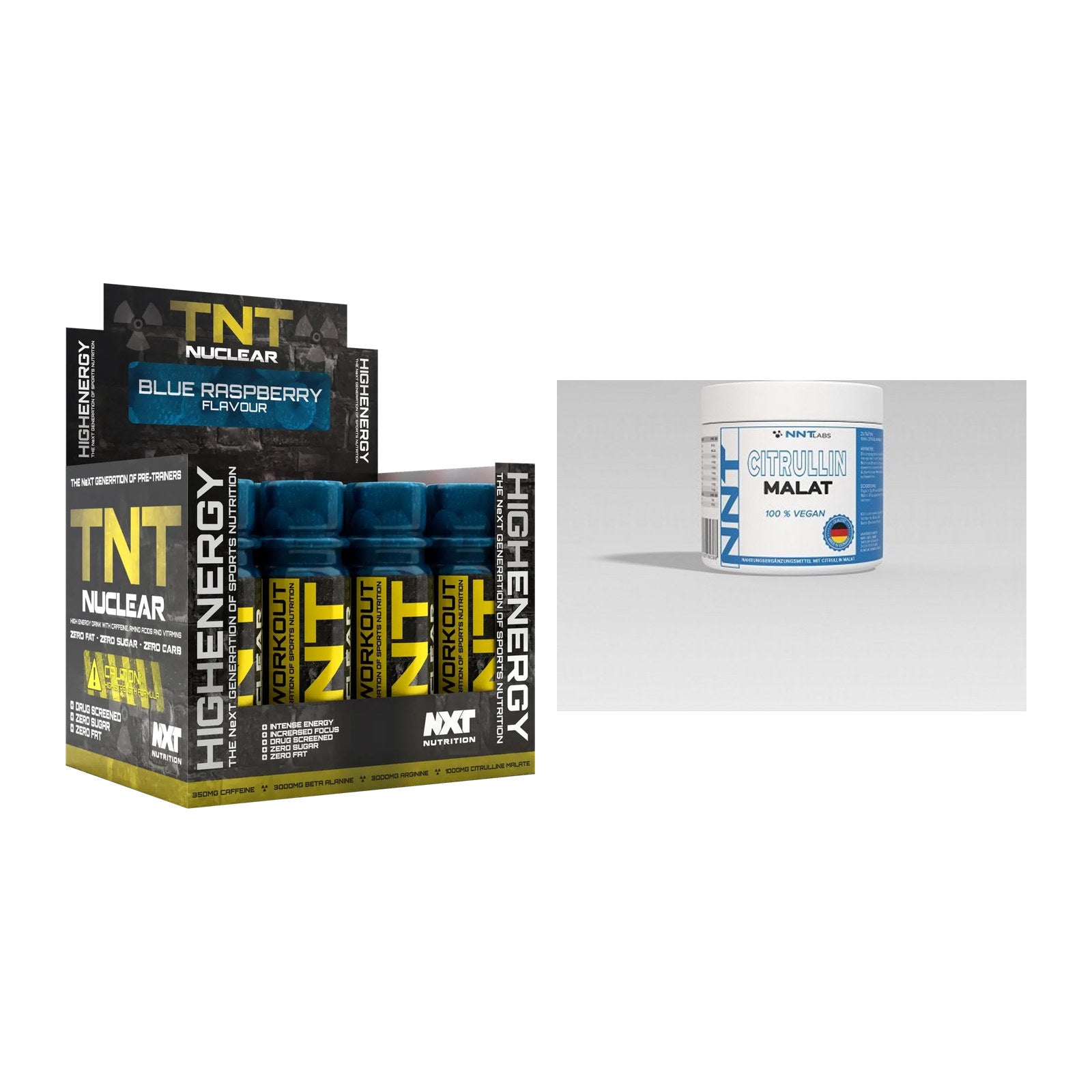 Trainings-Set: NXT Nutrition TNT Nuclear Shots + NNT Citrullin – alle enthaltenen Artikel