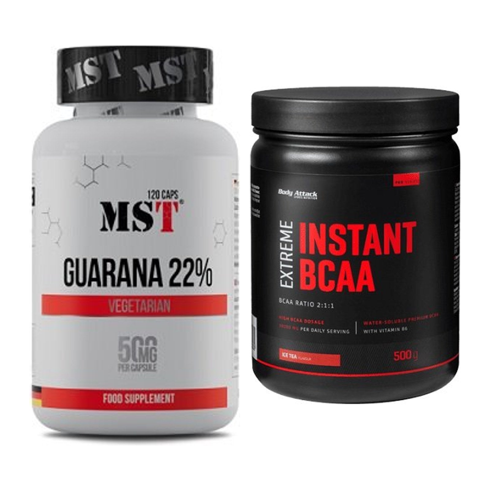 Trainings-Set: MST Guarana 22% + Body Attack Instant BCAA Extreme – alle enthaltenen Artikel