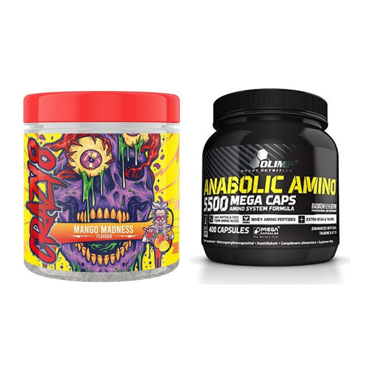 Trainings-Set: Swedish Supplements Crazy + Olimp Anabolic Amino 5500 – alle enthaltenen Artikel