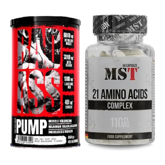 Trainings-Set: BAD ASS Pump + MST 21 Amino Acids – alle enthaltenen Artikel