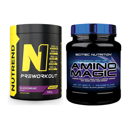 Trainings-Set: Nutrend N1 Preworkout + Scitec Amino Magic – alle enthaltenen Artikel