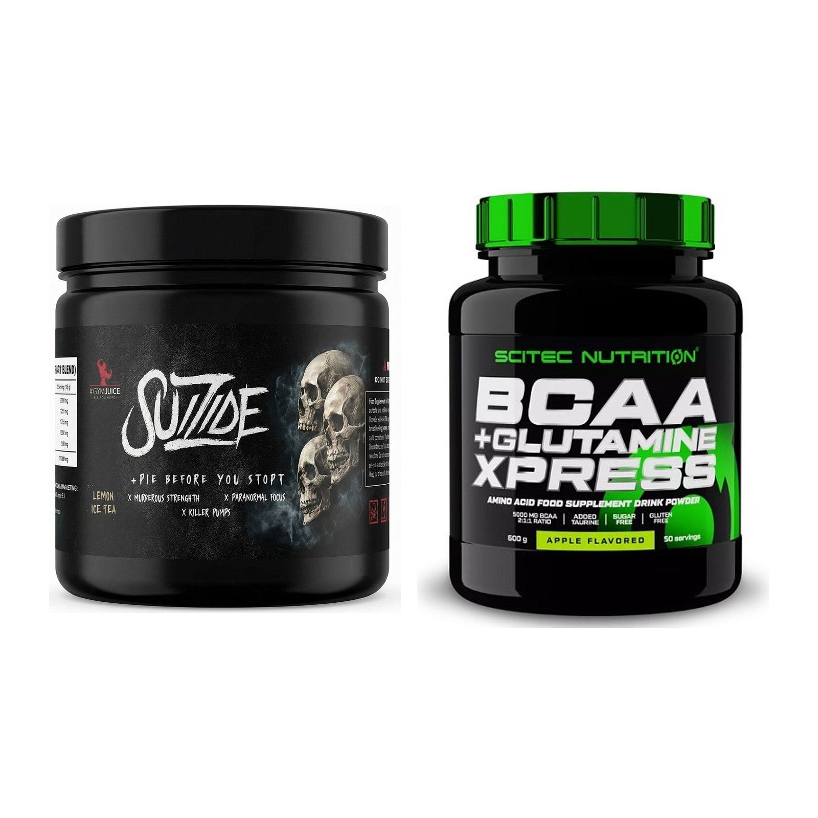Trainings-Set: #GYMJUICE SUIZIDE Booster + Scitec BCAA+ Glutamine – alle enthaltenen Artikel