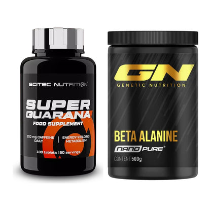 Trainings-Set: Scitec Super Guarana 100 Tabl. + GN Nano Beta Alanine – alle enthaltenen Artikel