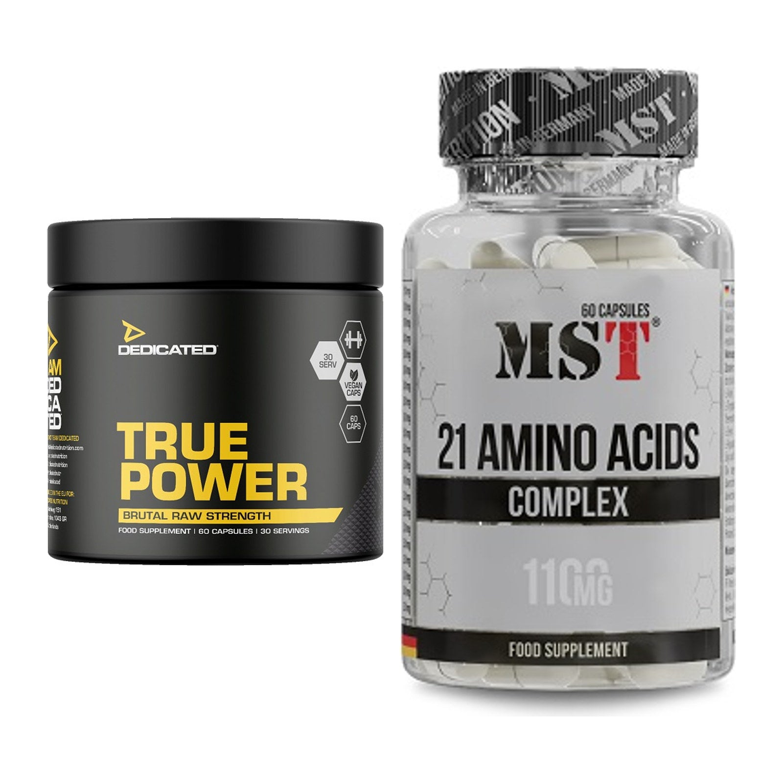 Trainings-Set: Dedicated True Power + MST 21 Amino Acids – alle enthaltenen Artikel