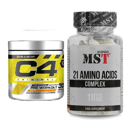 Trainings-Set: Cellucor C4 Original 30Serv. + MST 21 Amino Acids – alle enthaltenen Artikel