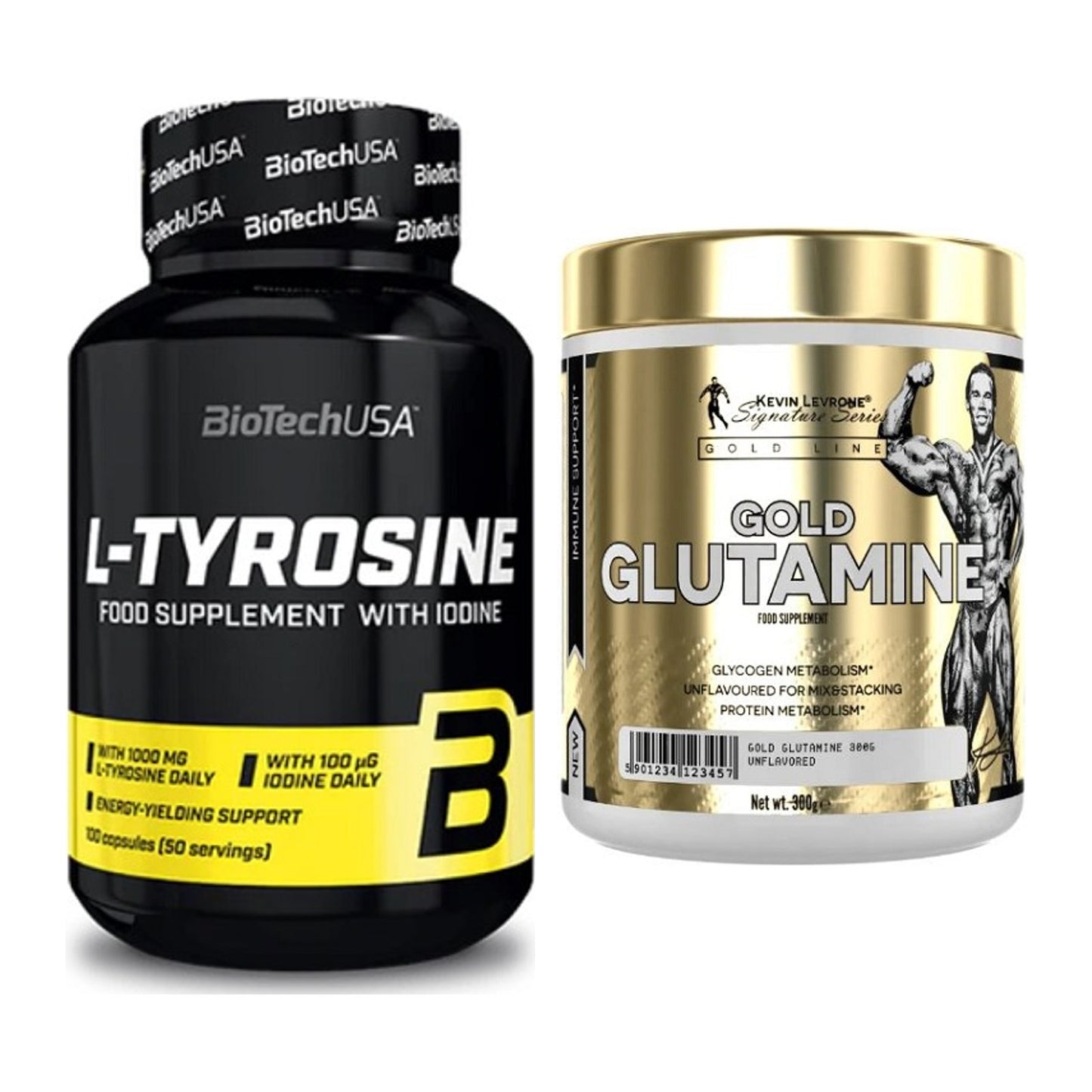 Trainings-Set: BioTech Tyrosine + Kevin Levrone GOLD Glutamine – alle enthaltenen Artikel