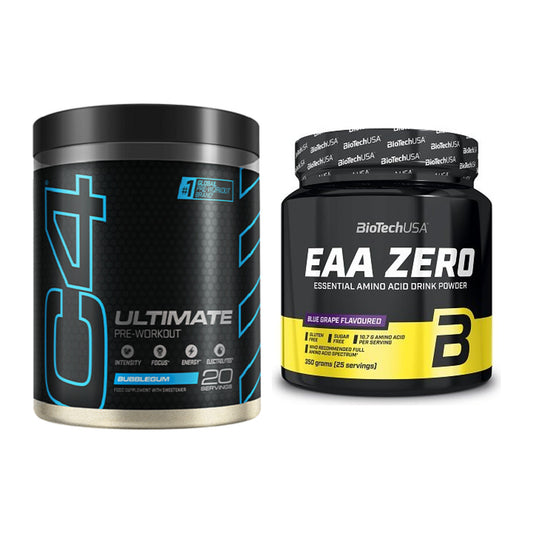 Trainings-Set: Cellucor C4 ULTIMATE 20 Serv. + BioTech EAA Zero – alle enthaltenen Artikel