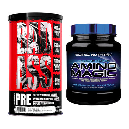 Trainings-Set: BAD ASS Pre + Scitec Amino Magic – alle enthaltenen Artikel