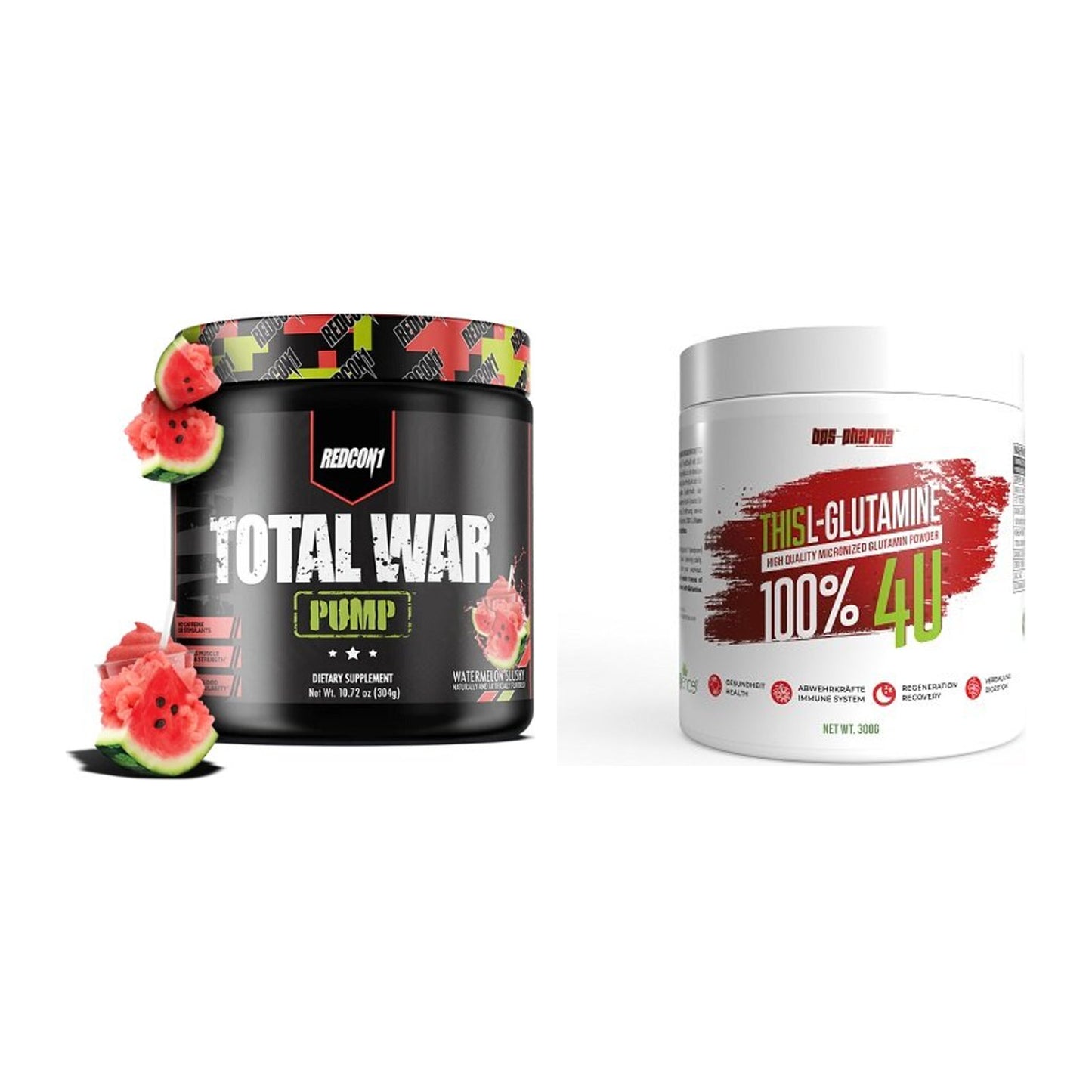 Trainings-Set: Redcon1 Total War PUMP + BPS-Pharma This Glutamin – alle enthaltenen Artikel