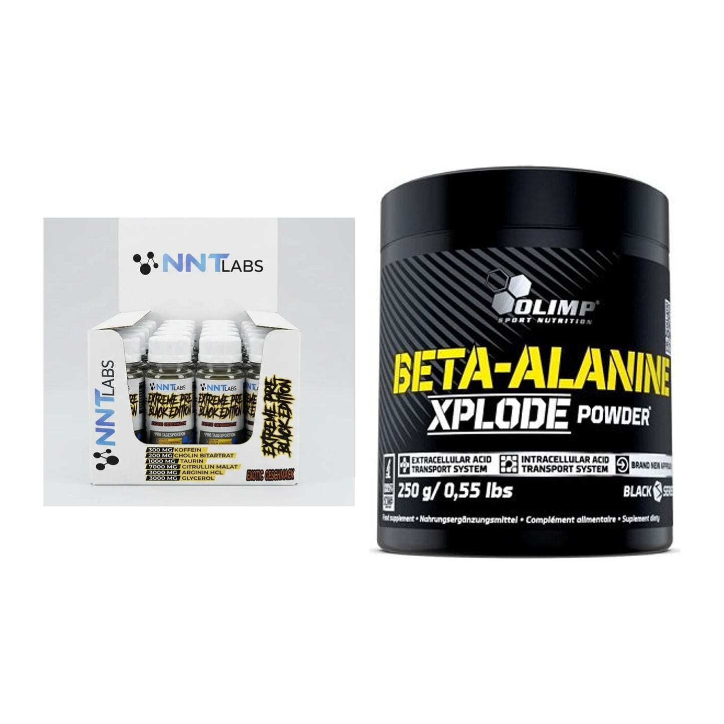 Trainings-Set: NNT Extreme Black Edition + Olimp Beta-Alanine Xplode – alle enthaltenen Artikel
