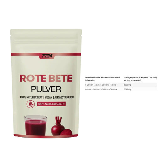Trainings-Set: FGN Rote Beete Pulver + INLEAD L-Carnitine Tartrate – alle enthaltenen Artikel