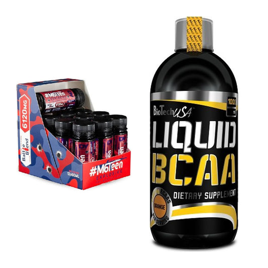 Trainings-Set: DY Nutrition M6Teen Prewokrout + BioTech Liquid BCAA – alle enthaltenen Artikel