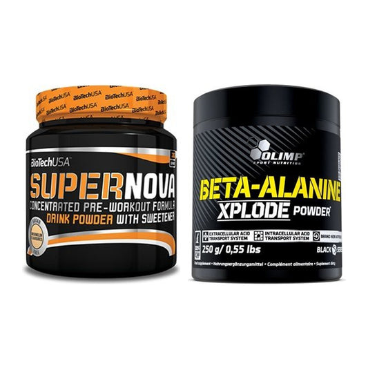 Trainings-Set: BioTech Supernova + Olimp Beta-Alanine Xplode Powder – alle enthaltenen Artikel