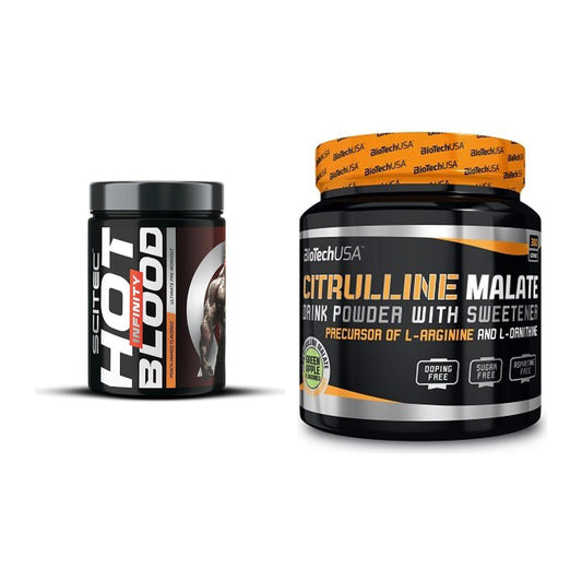 Trainings-Set: Scitec Hot Blood INFINITY + BioTech Citrulline Malate – alle enthaltenen Artikel