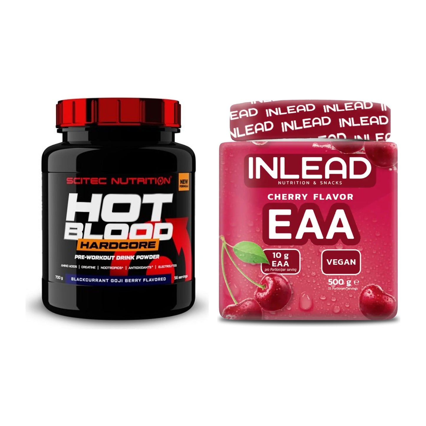 Trainings-Set: Scitec Hot Blood Hardcore + INLEAD EAA – alle enthaltenen Artikel