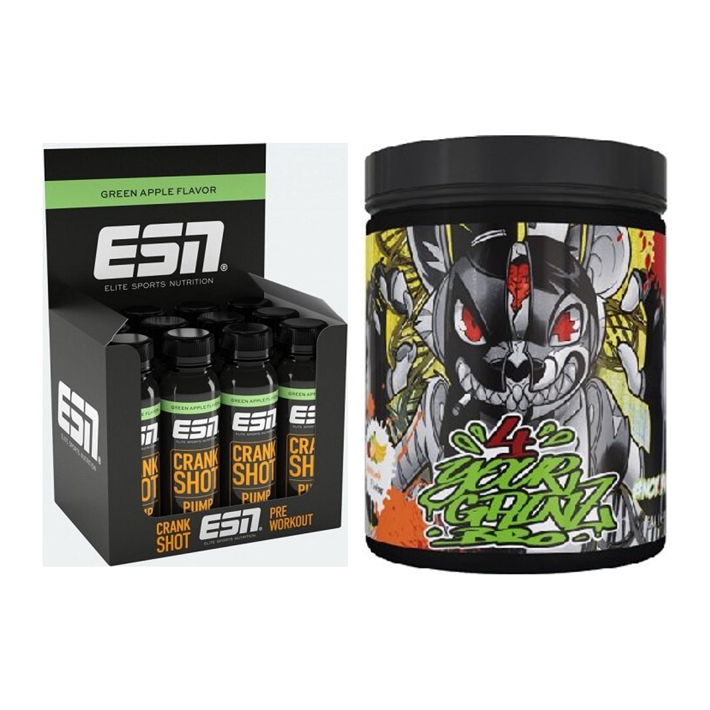 Trainings-Set: ESN Crank Pump Shot + BPS-Pharma EAA´s 4Your Gainz Bro – alle enthaltenen Artikel