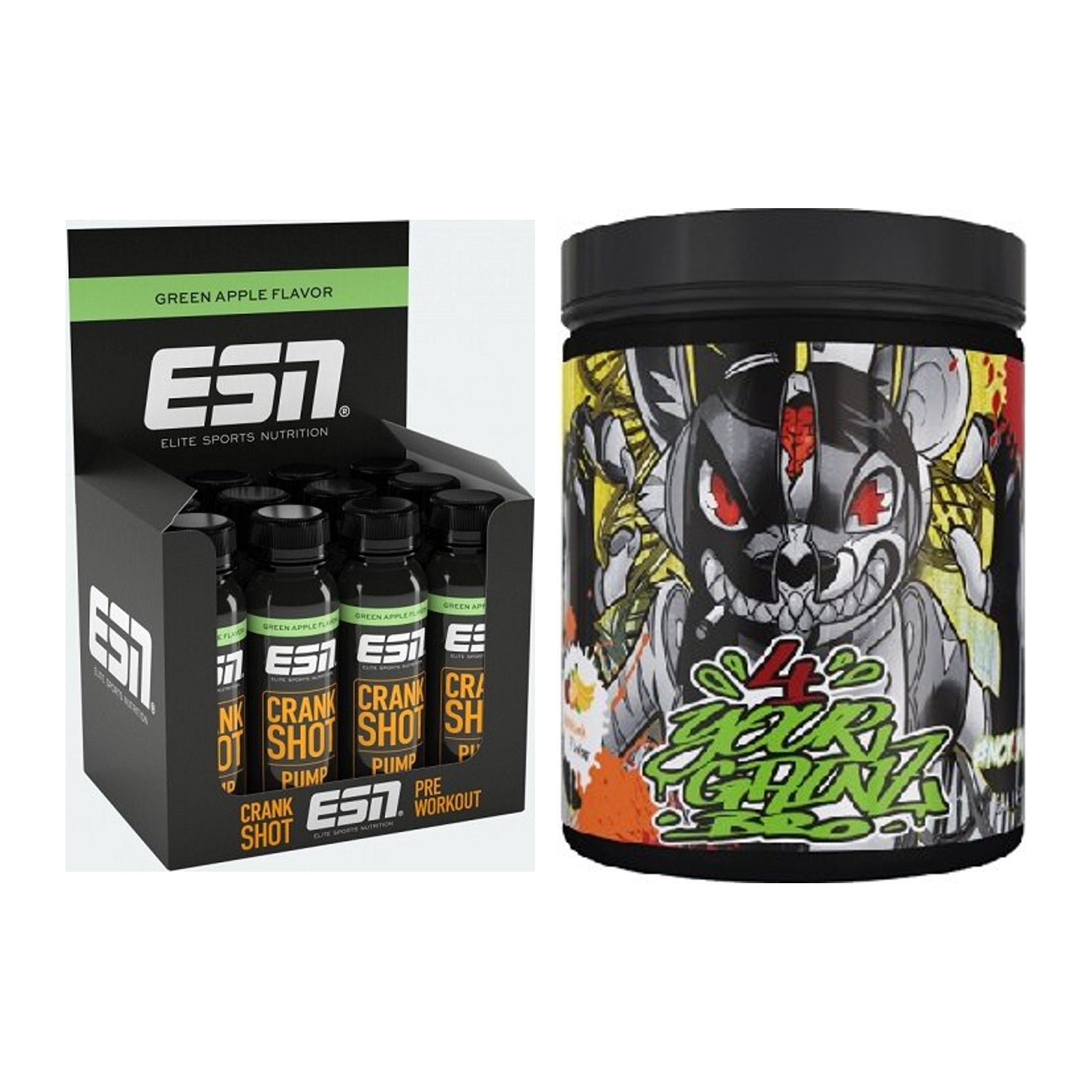 Trainings-Set: ESN Crank Pump Shot + BPS-Pharma EAA´s 4Your Gainz Bro – alle enthaltenen Artikel